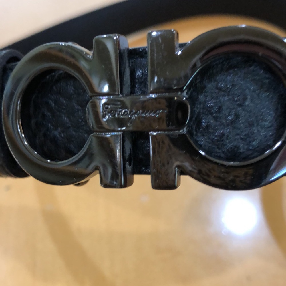 EUC Black Leather Salvatore Ferragamo Belt